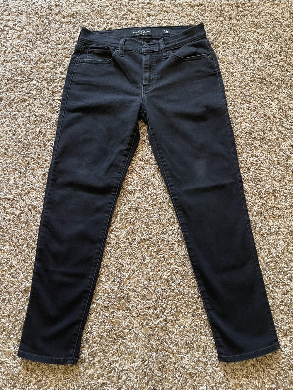 Lucky Brand Brooke Legging Jeans Women's 6/28 Black Mid‎ Rise Skinny Stretch